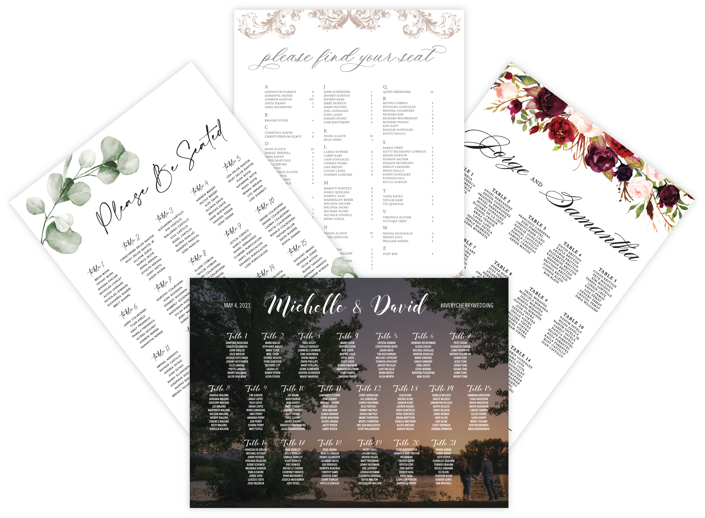 Seating Charts Paper & Home