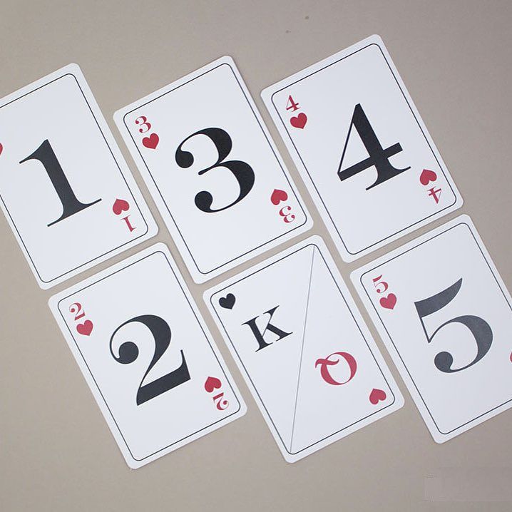 Playing Card Table Numbers
