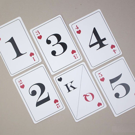 Playing Card Table Numbers