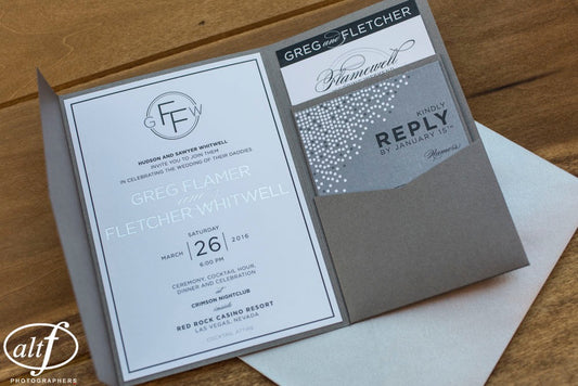 modern elegant wedding stationery