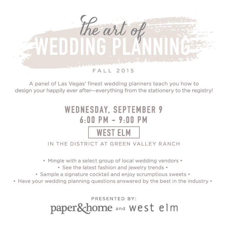 The Art of Wedding Planning: Fall 2015