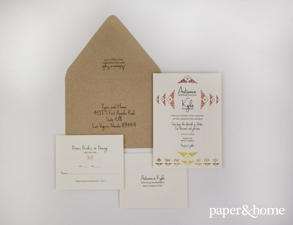 desert wedding invitations