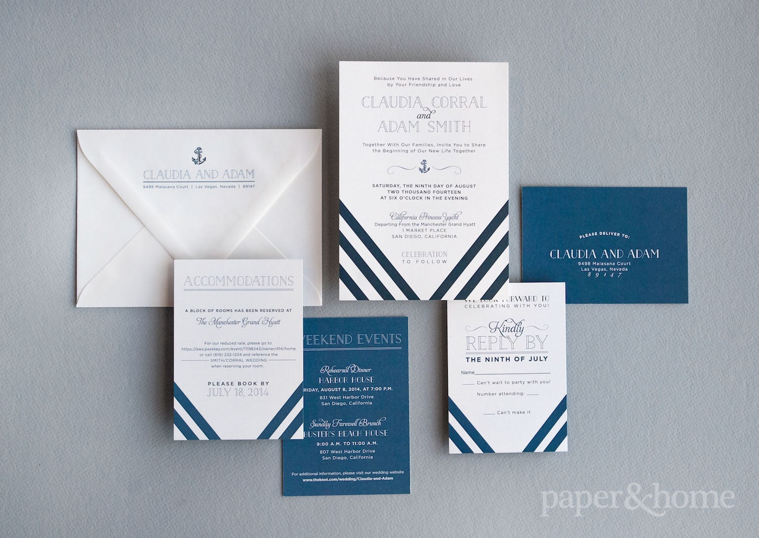 nautical wedding invitations
