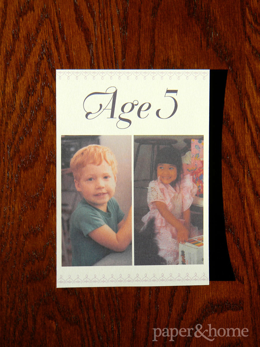 Cute old photo wedding table numbers