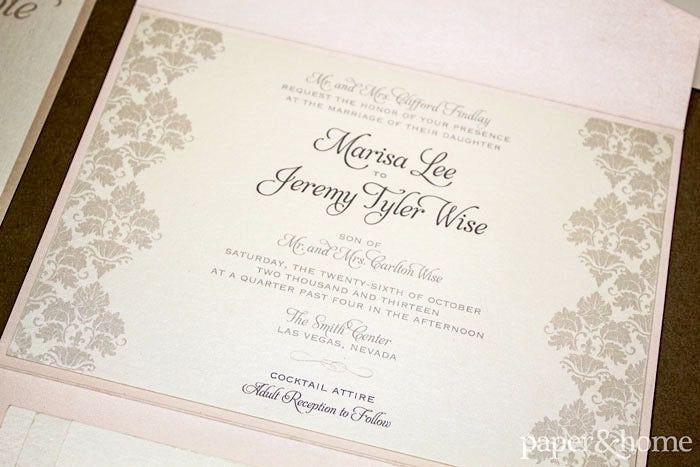 Damask Wedding Invitations