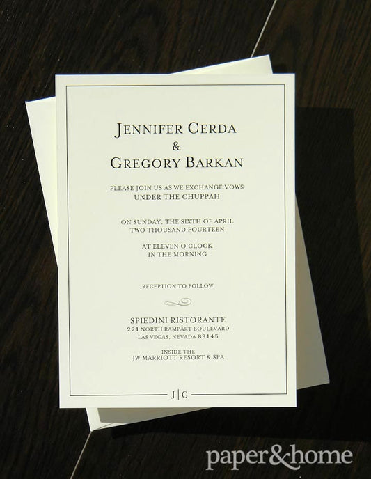 classic wedding invitations and envelopes