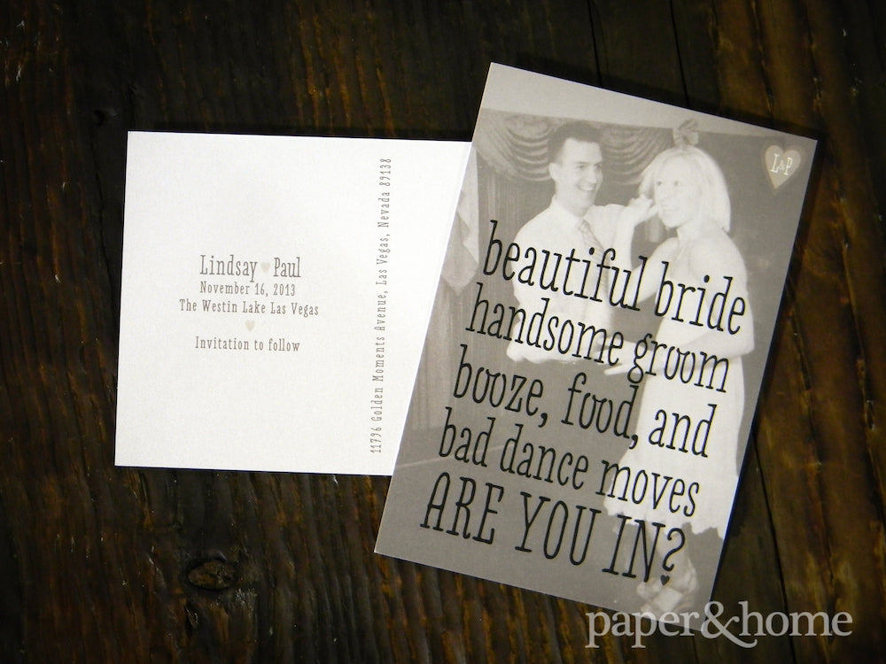 fun photo save the dates