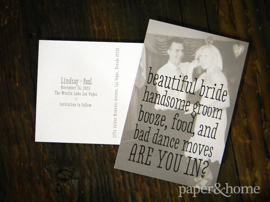 fun photo save the dates