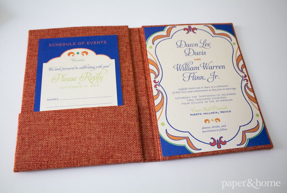 Pocket Mexican Wedding Invitations