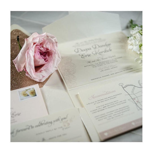 ROSE GOLD GLITTER ENVELOPE LINERS
