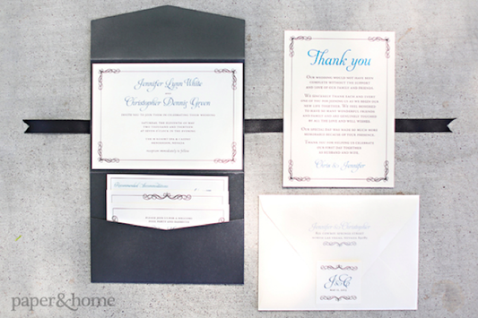 Real Wedding: Teal & Black