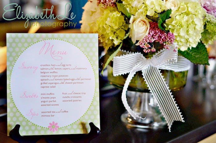 Baby Shower Brunch Menu