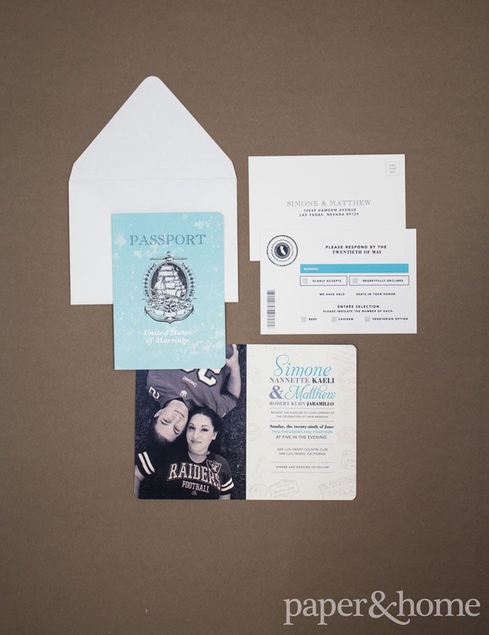 passport wedding invitations
