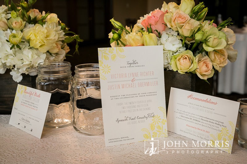 floral wedding invitations