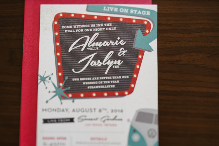 Rockabilly Wedding Invitations – Paper & Home