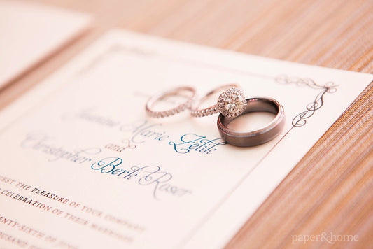 classic teal and black wedding invitations