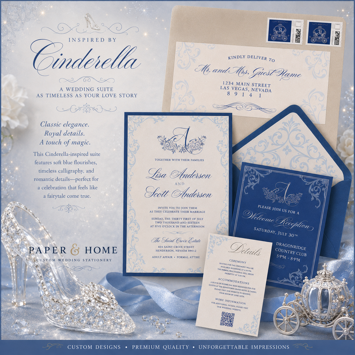 Cinderella Inspired Invitation Suite