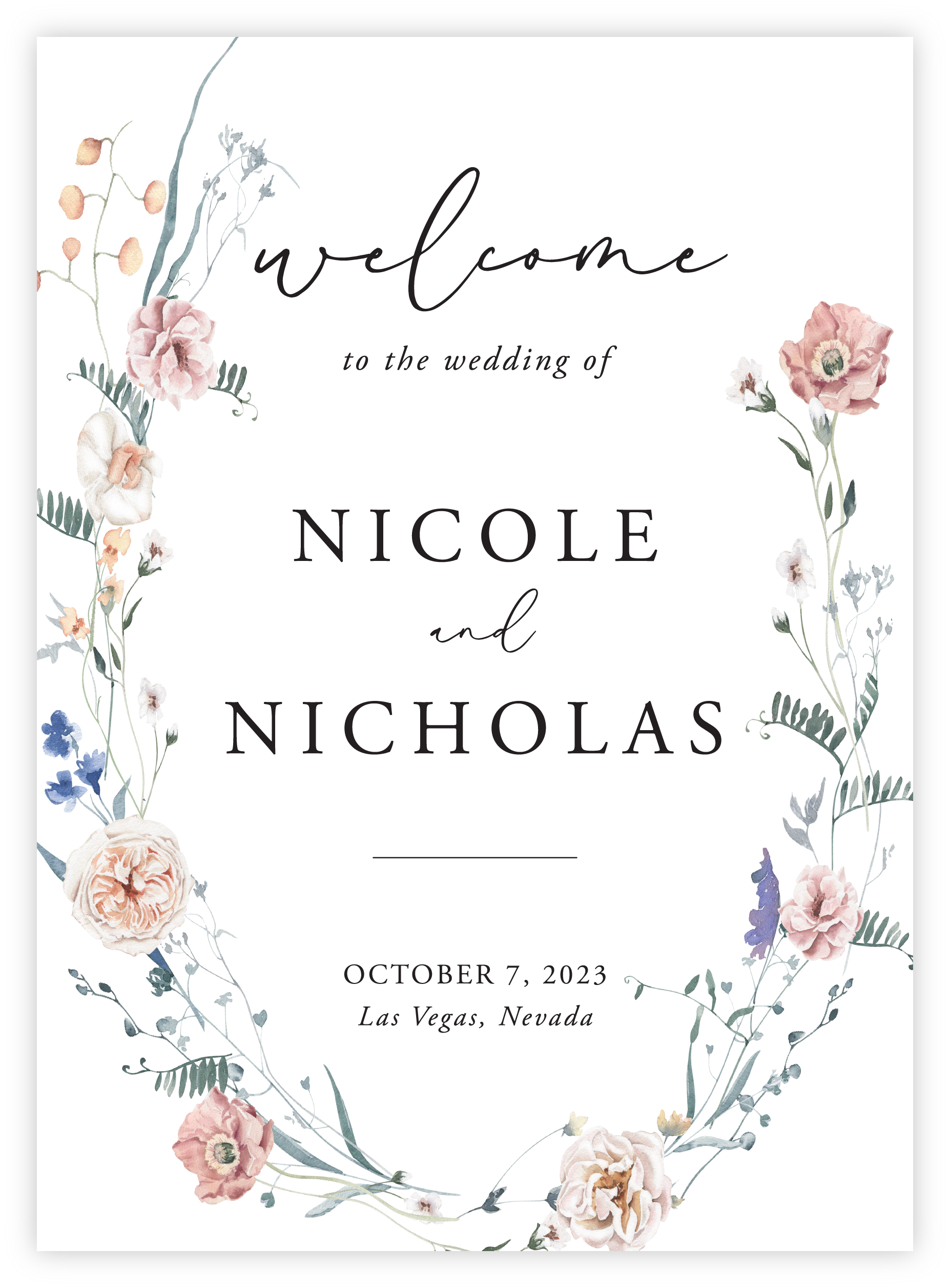 Welcome Sign - Floral 02