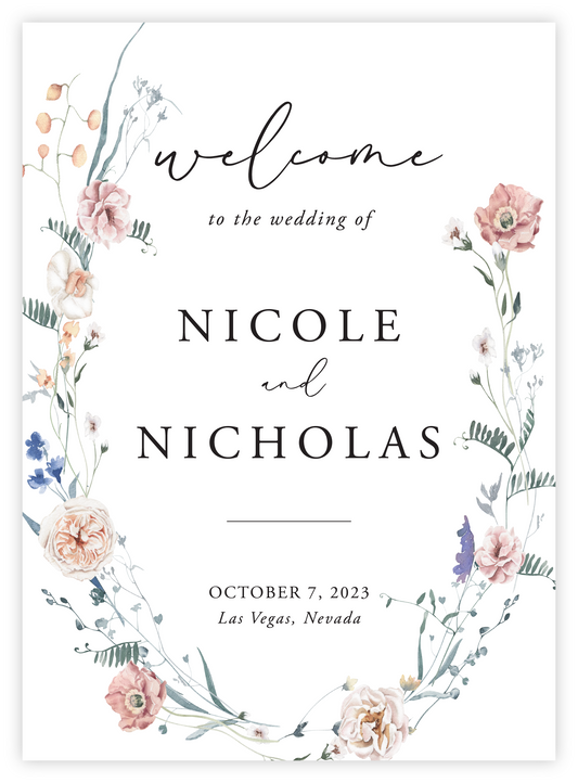 Welcome Sign - Floral 02