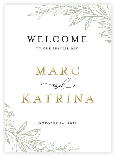 Welcome Sign - Greenery 06