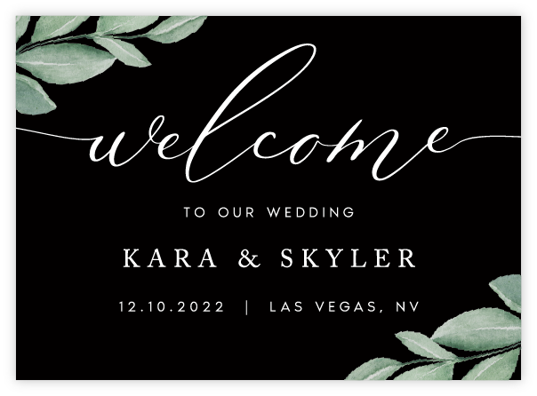 Welcome Sign - Greenery 08