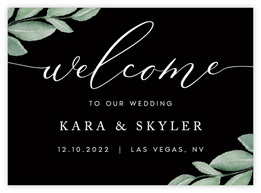 Welcome Sign - Greenery 08