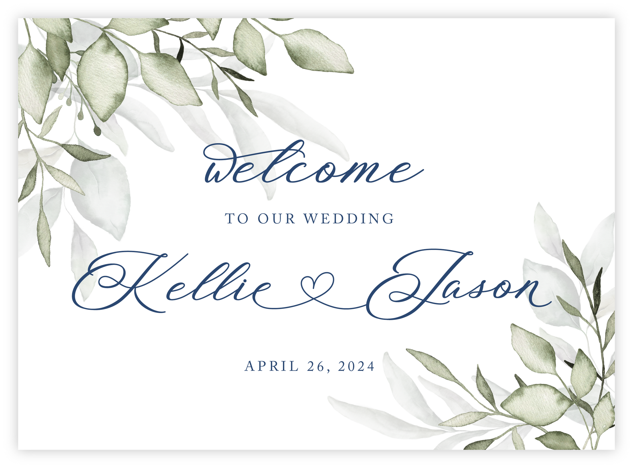 Welcome Sign - Greenery 09