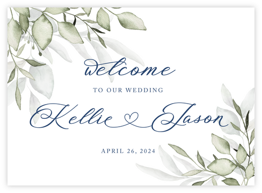 Welcome Sign - Greenery 09