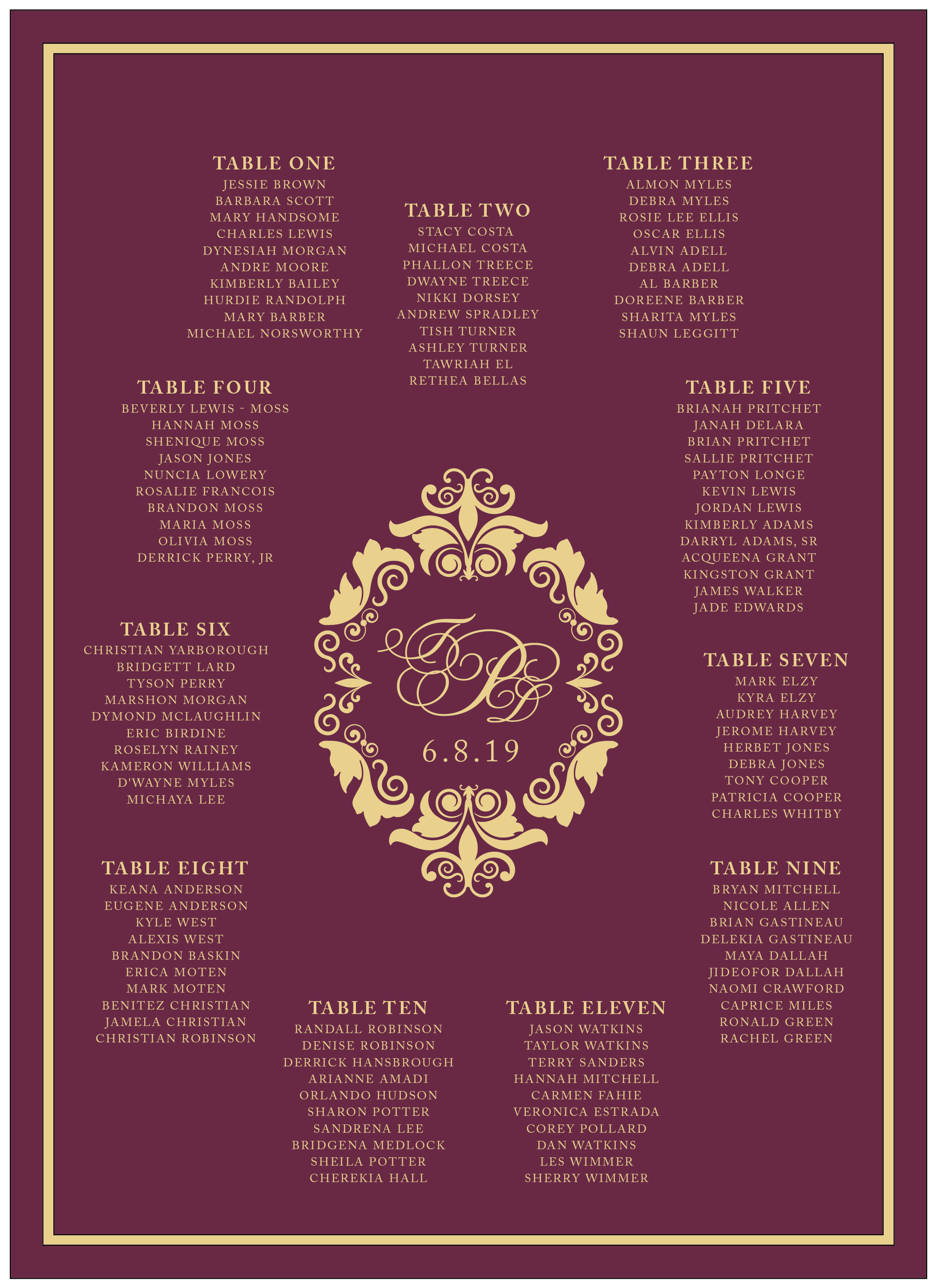 Seating Chart - Borders and Corners 04