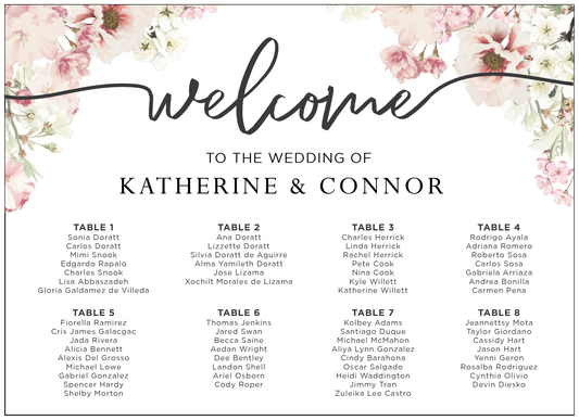 Seating Chart - Floral 06