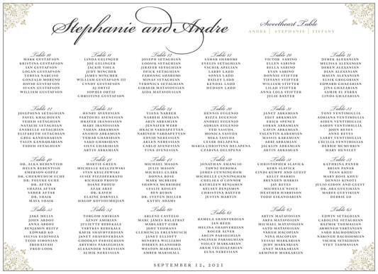 Seating Chart - Script 10