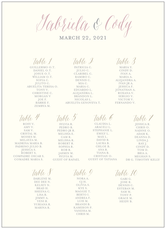 Seating Chart - Script 02