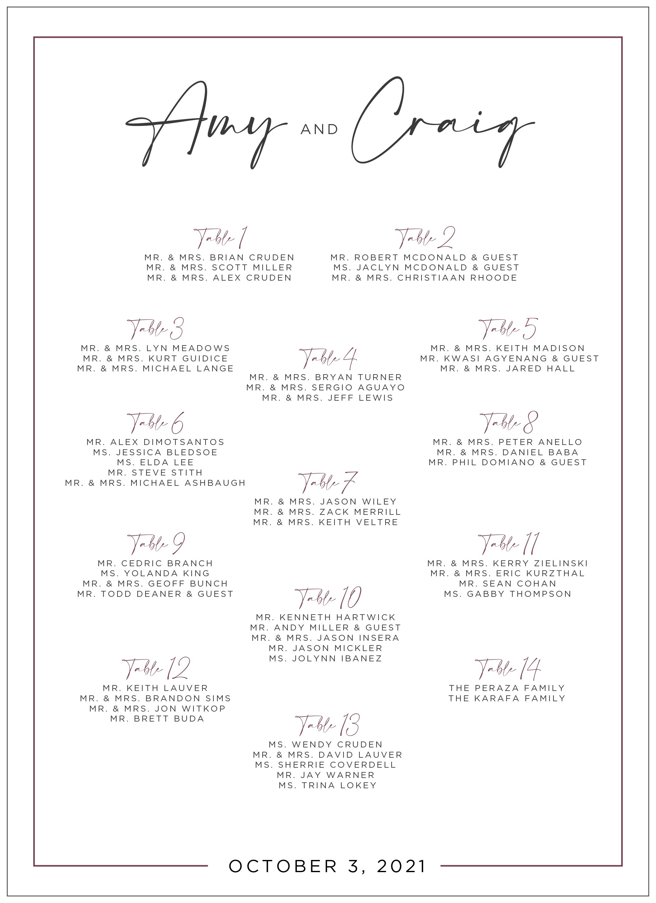 Seating Chart - Script 03