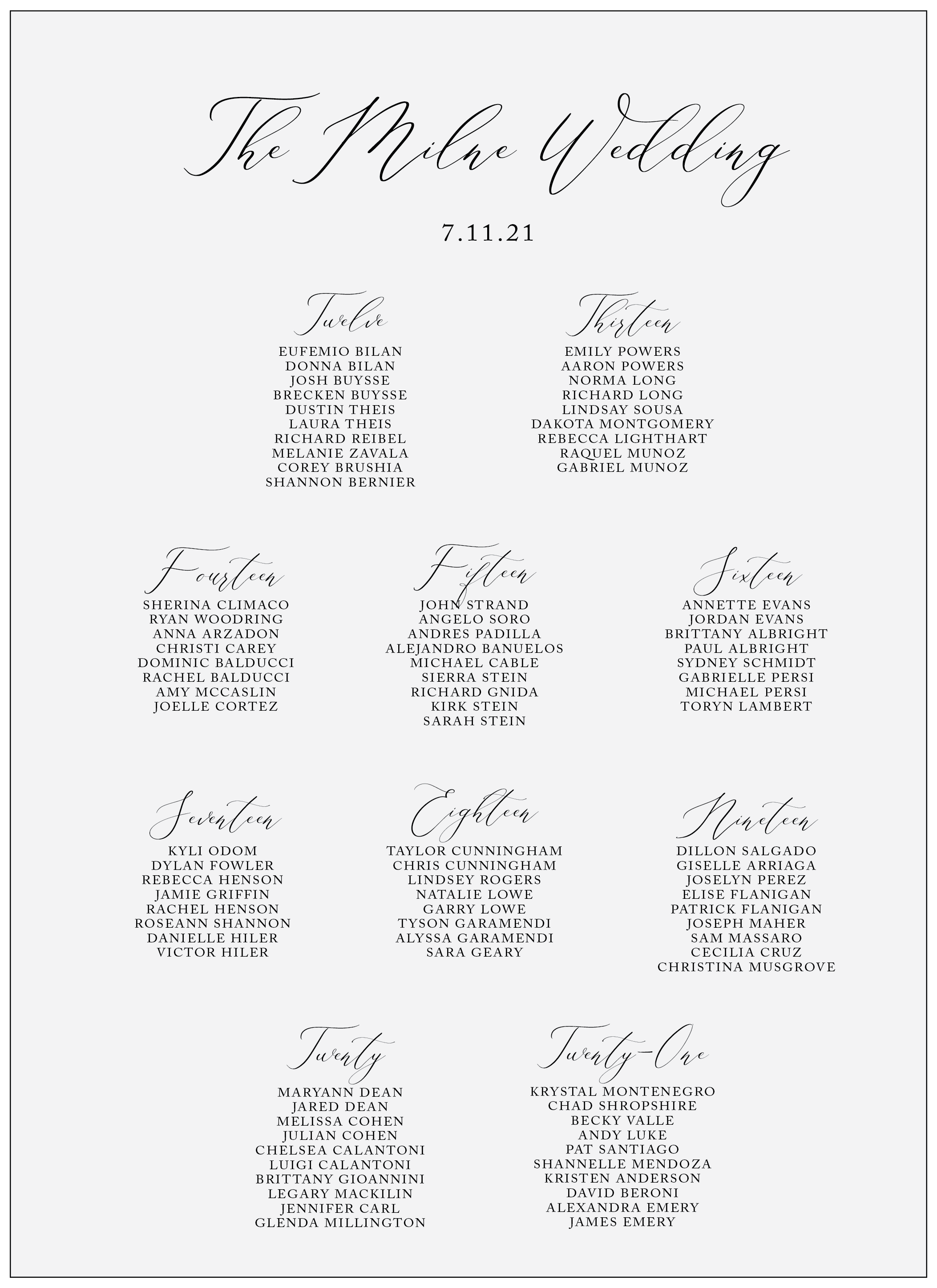 Seating Chart - Script 04