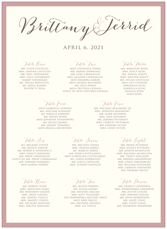 Seating Chart - Script 07