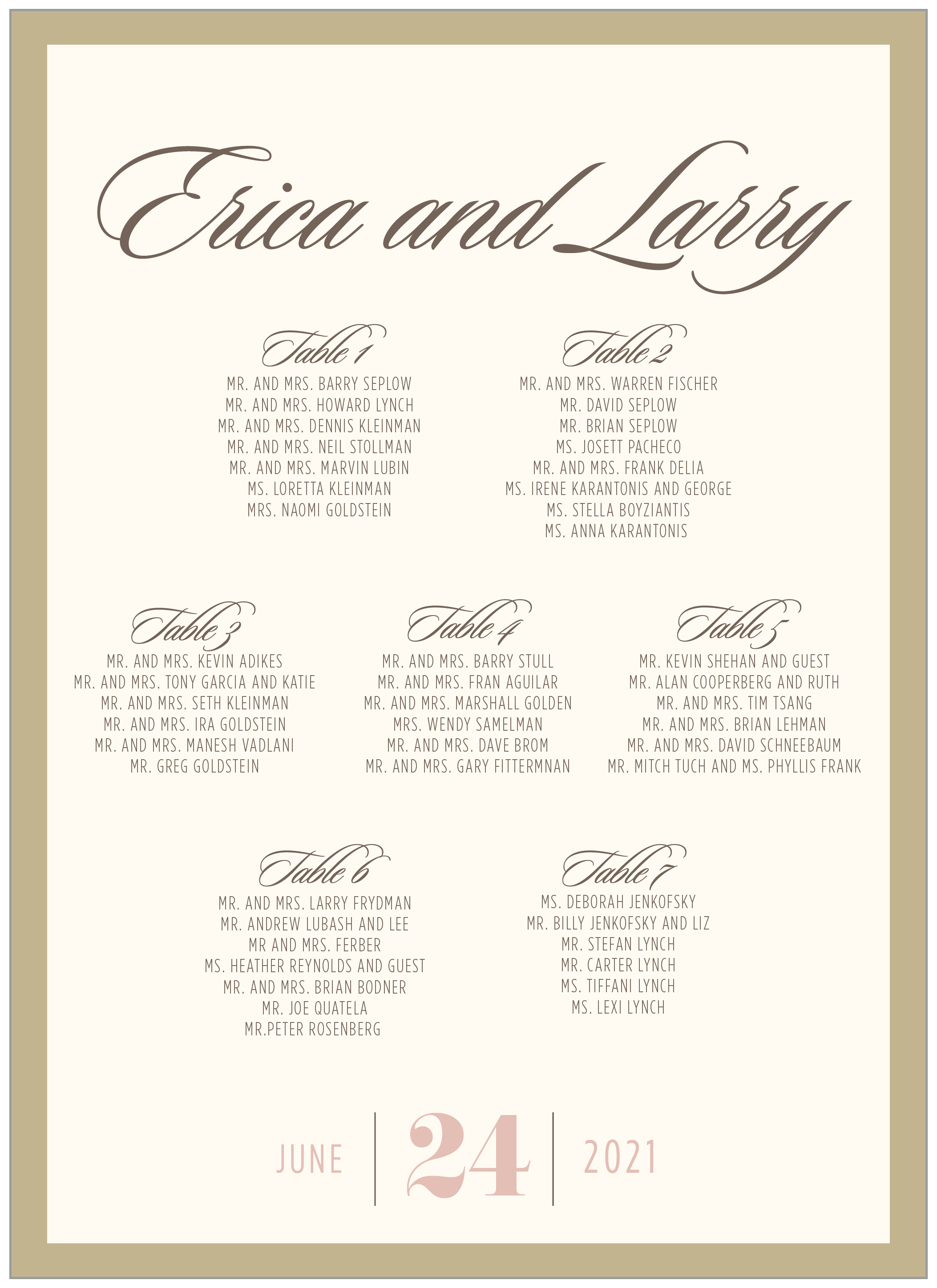 Seating Chart - Script 08