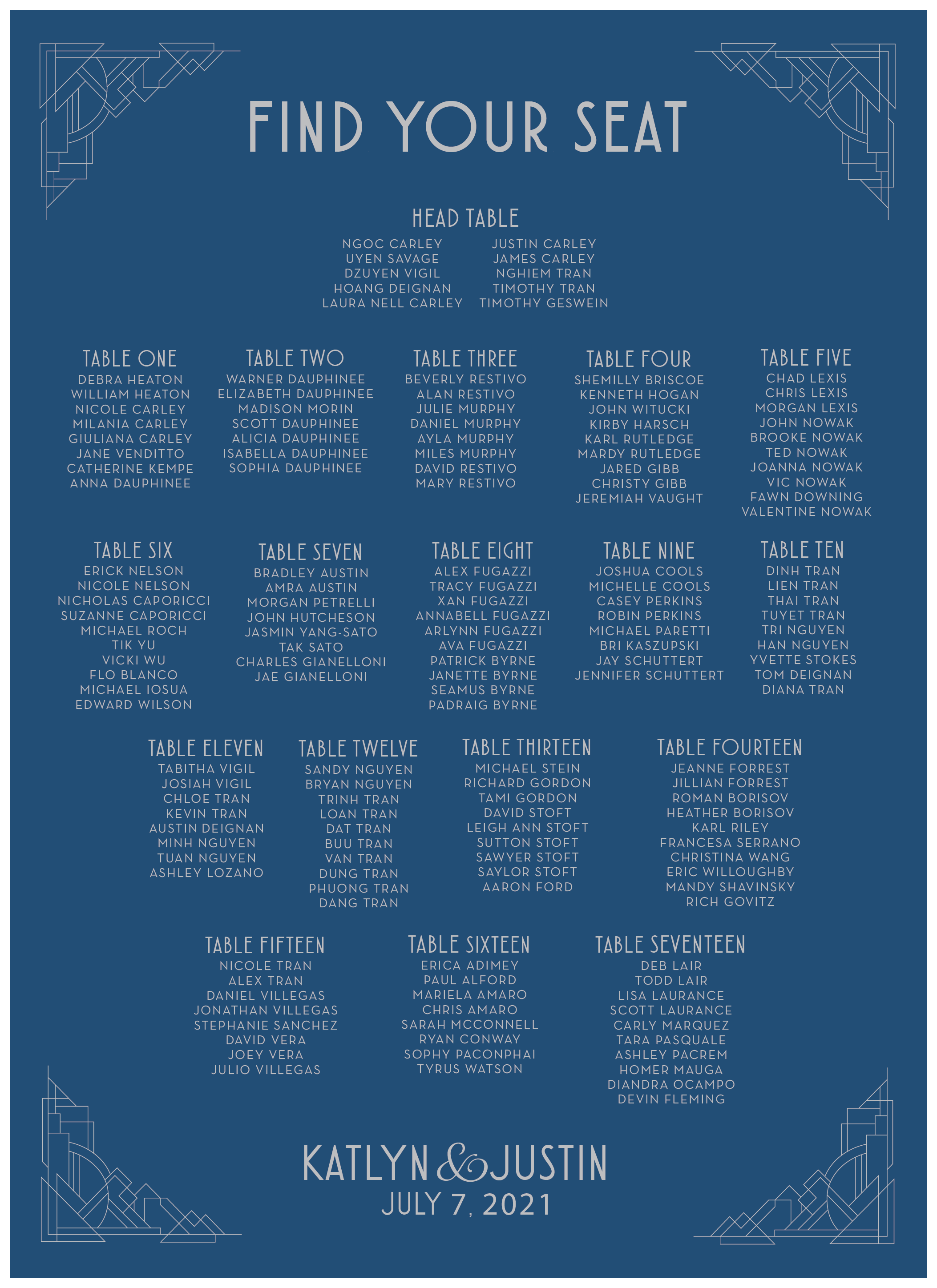 Seating Chart - Borders and Corners 08