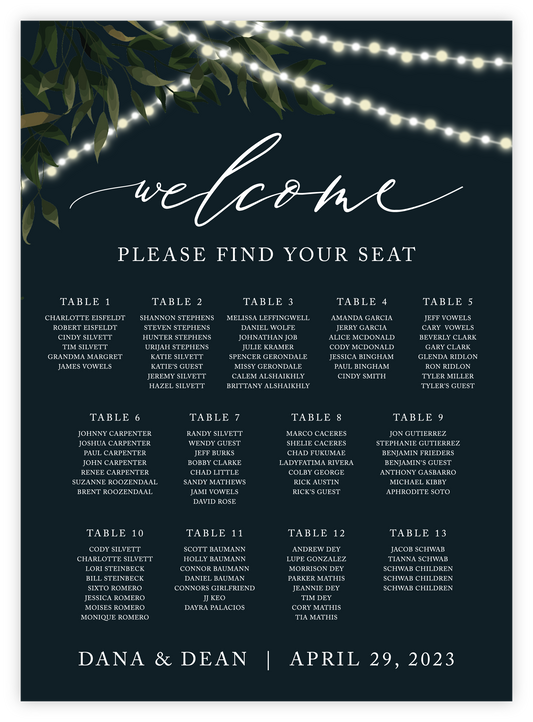 Seating Chart - Rustic 01