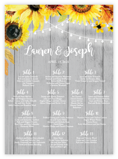 Seating Chart - Rustic 02