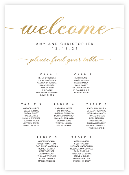 Seating Chart - Script 11