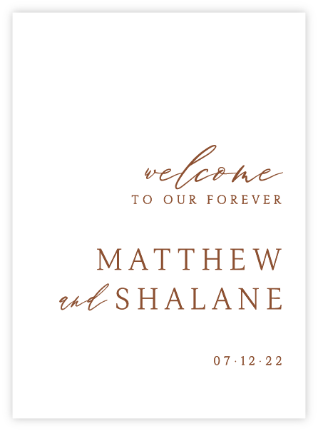 Welcome Sign - Script 01 – Paper & Home