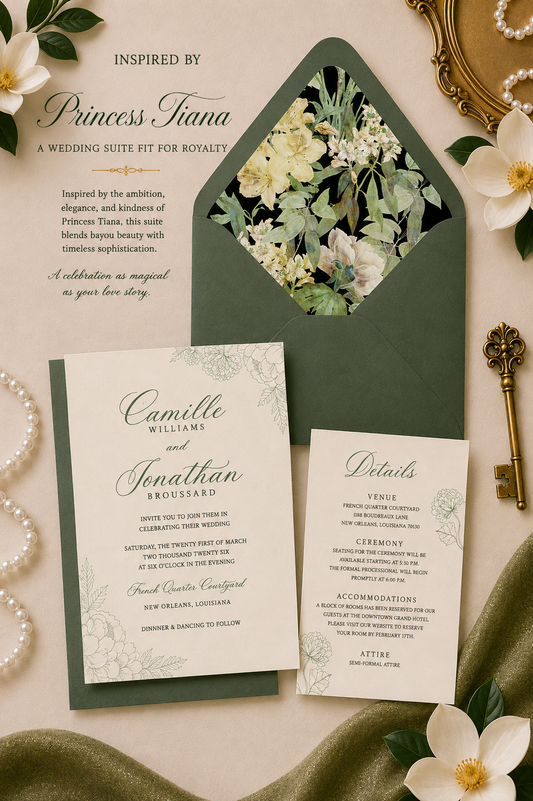 Tiana Inspired Invitation Suite