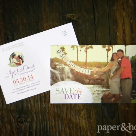 photo save the dates postcard