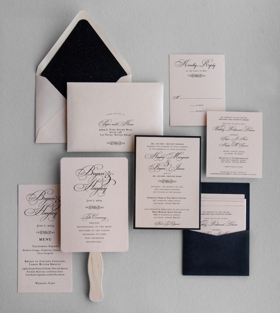 Glamorous Wedding Invitations: Hayley & Bryan - Paper and Home