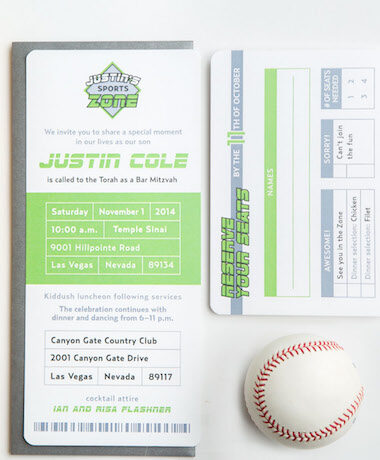 Sports Bar Mitzvah Invitations