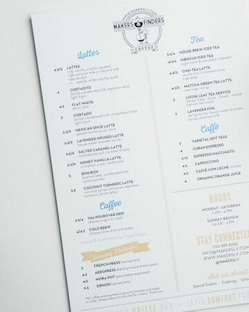 Coffee Shop Menu Design