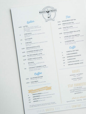 Coffee Shop Menu Design