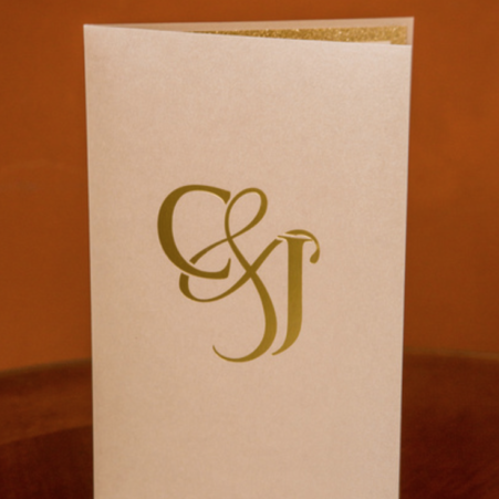 Monogram Gold Foil Invitation