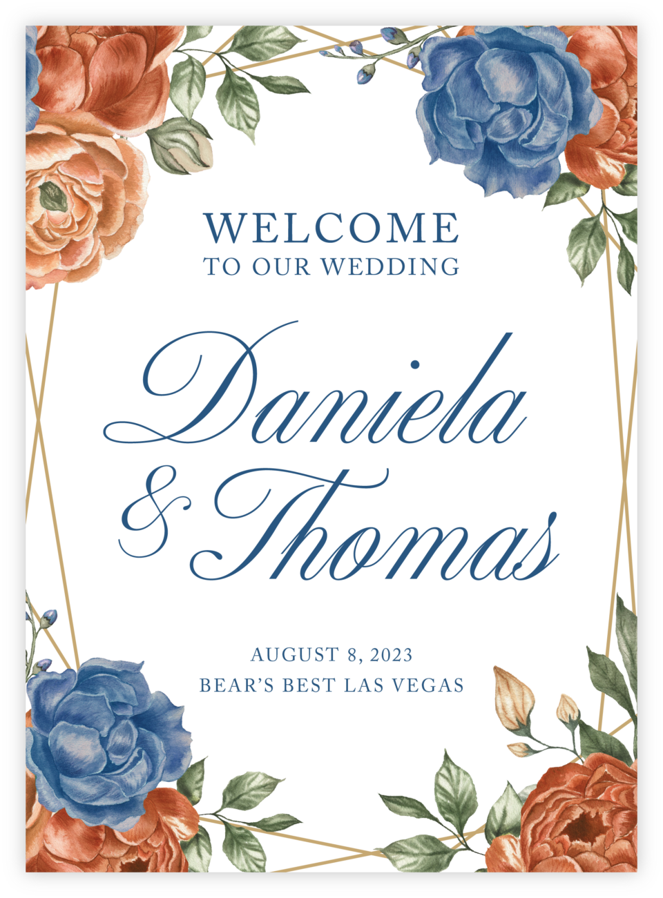 Floral 20 Welcome Sign